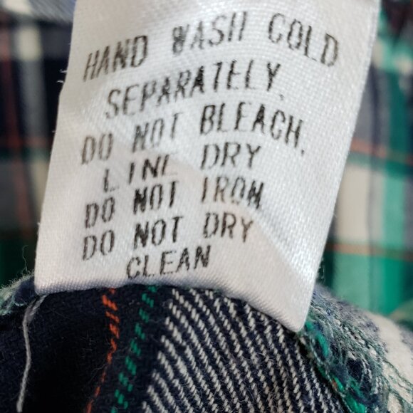 Signature 8 Plaid Flannel Shirt Button-Up size M/L Relaxed Cotton Soft - Picture 9 of 11